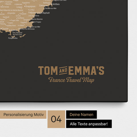 Carte de France TRAVEL® à épingles – Sonar Black