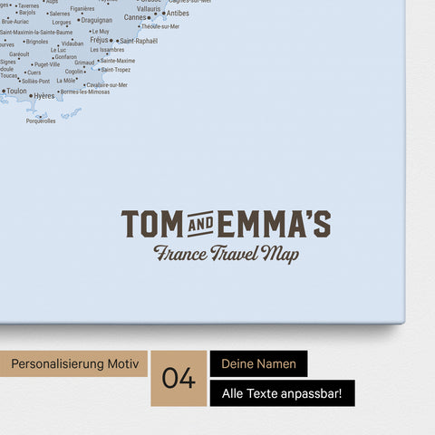 Carte politique de France TRAVEL® à épingles – Multicolore Atlas