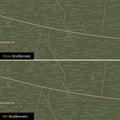 Nordamerika Karte Pinn-Leinwand in Olive Green optional mit dem Straßennetz der größten Highways und Interstates