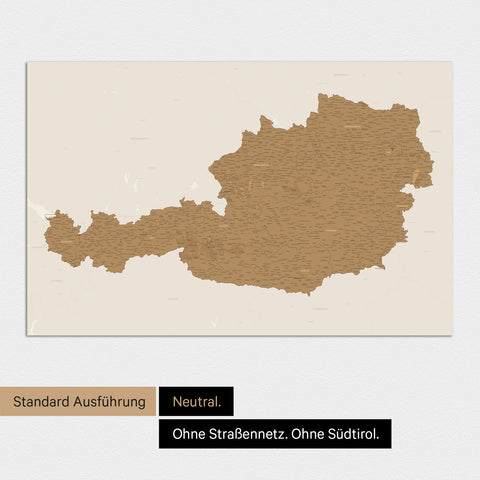 Austria Map TRAVEL® Magnet Poster – in 21 Colors