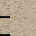 Schweiz-Karte Leinwand in Desert Sand (Beige) wahlweise mit oder ohne Straßennetz