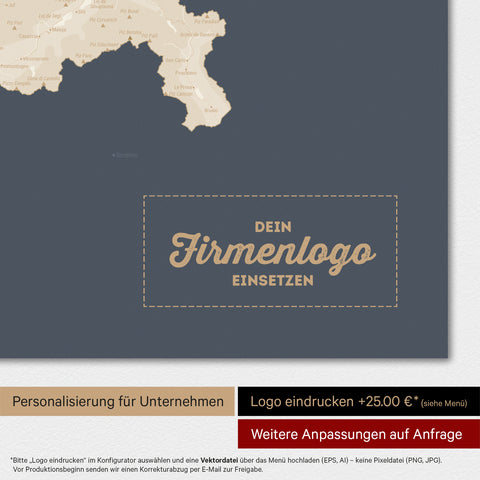 Magnetische Schweiz-Karte TRAVEL® Magnetboard – Hale Navy