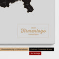 Schweiz-Karte als Pinn-Leinwand in Light Black mit Eindruck eines Firmenlogos