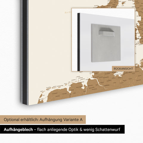 Carte magnétique Scandinavie TRAVEL® Tableau magnétique – en 21 couleurs