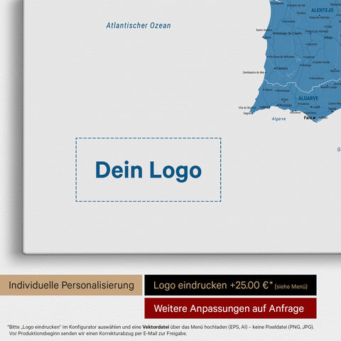 Spain & Portugal Push Pin Map TRAVEL® – Ocean Blue