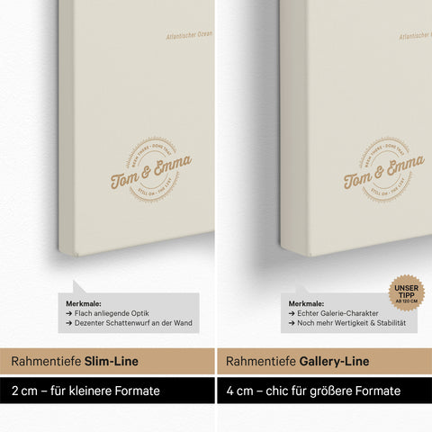 Spanien & Portugal-Karte TRAVEL® Pinn-Leinwand – Gold