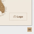 Personalisierung mit Logo-Eindruck von einer USA-Landkarte von Breuer's Weltkarten