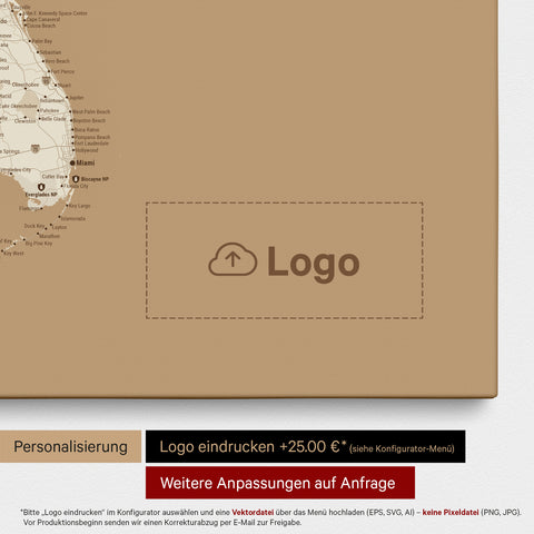 USA Push Pin Map TRAVEL® – Treasure Gold