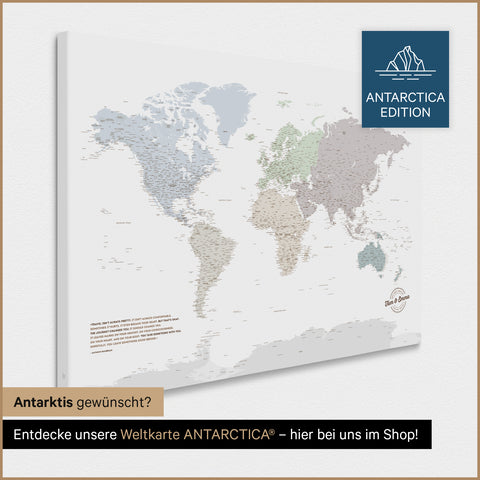 Carte du monde à épingles TRAVEL® – Multicolore Light