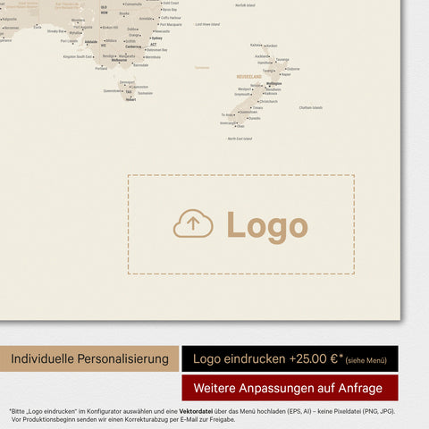 World Map TRAVEL® Premium Magnetic Board – Gold