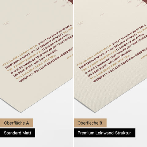 Magnetische Weltkarte TRAVEL® Magnetposter – Bordeaux Red