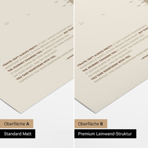 Magnetische Weltkarte TRAVEL® Magnetposter – Desert Sand (Beige)