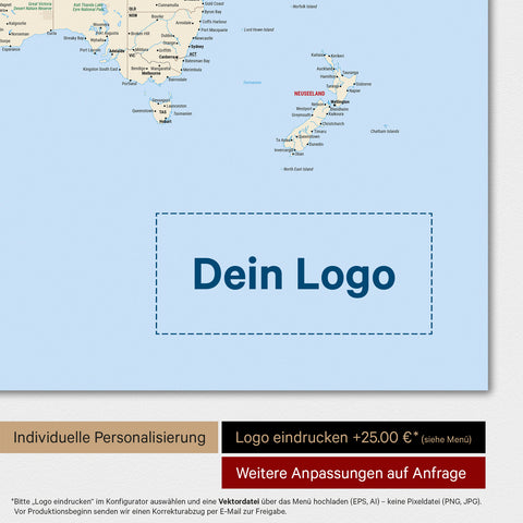 Carte du monde TRAVEL® Poster magnétique – Multicolore Classique