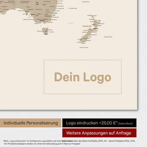 Carte du monde TRAVEL® Poster magnétique – Multicolore mat