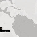 Detailansicht einer Foto-Tapete Weltkarte in Farbe Hellgrau mit Ländergrenzen