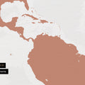 Foto-Tapete Weltkarte Leinwand in Kupfer ganz schlicht mit Landflächen