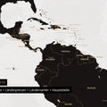 Weltkarte Foto-Tapete in Schwarz-Weiß mit Grenzen und Ländernamen